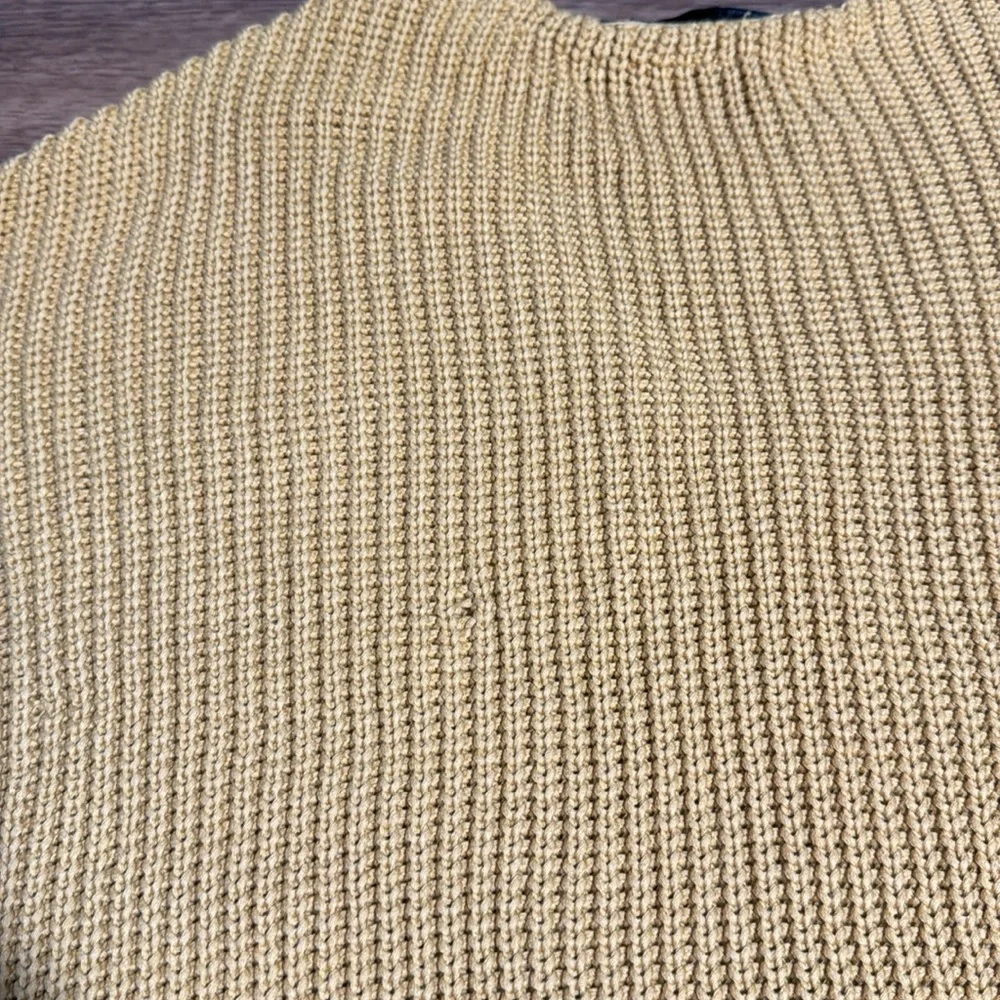 Jenni Kayne Fisherman Organic Cotton Cabin Blend Sweater Large Mustard $325 Love - Picture 8 of 11